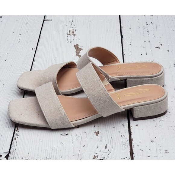 Joie Women's Nolita Mettalic Linen 2 Strap Open Toe  Sandals Sz US 9 EU 40 - Picture 1 of 7